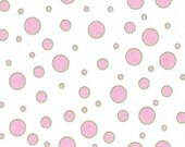 Pure Cotton Paris Bebe Pink Bubbles dots one half yard