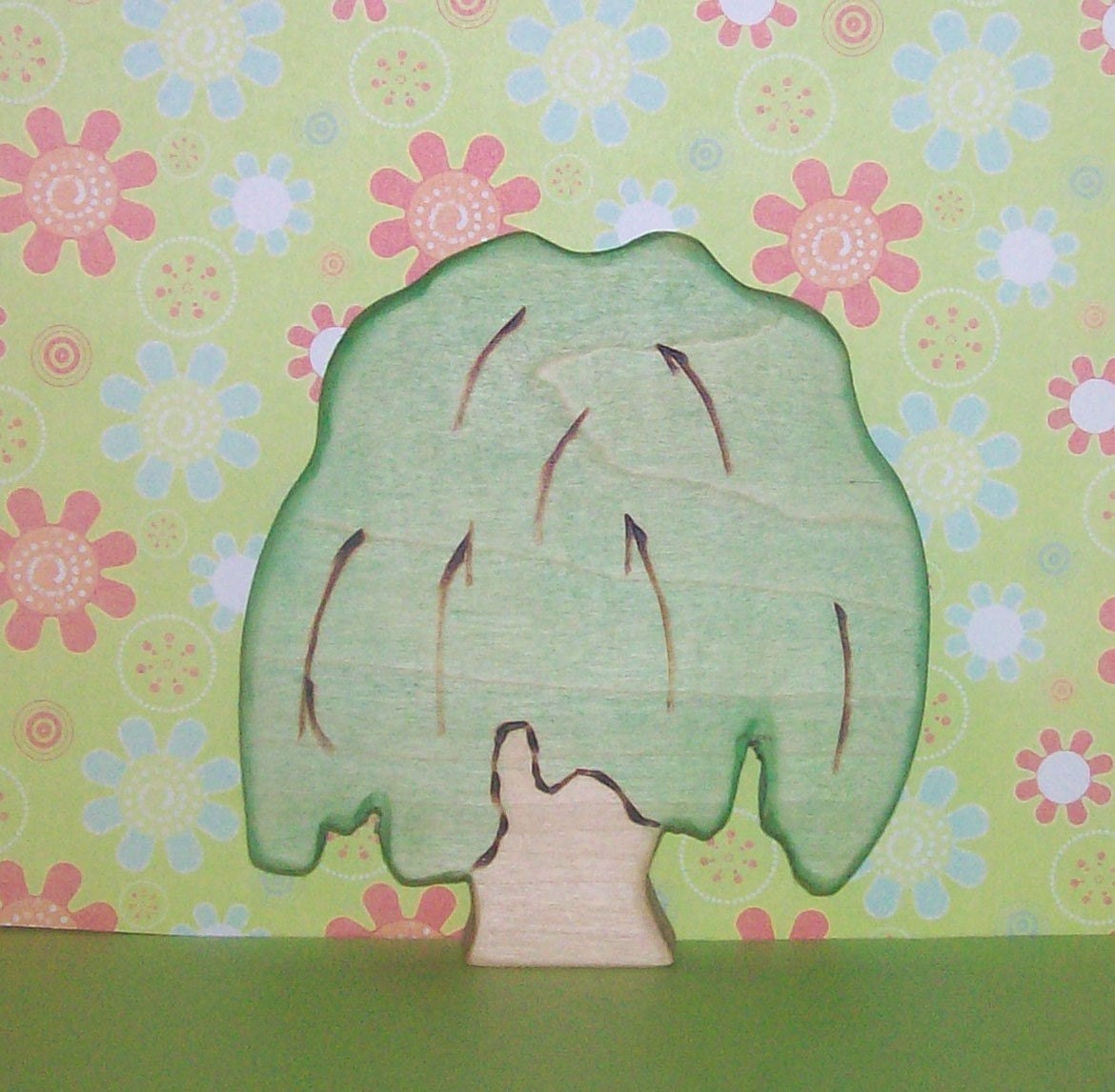 Waldorf Inspired Kids Wooden Willow Tree Toy