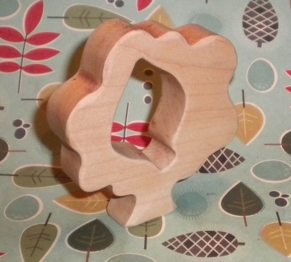Waldorf Inspired Baby's Wooden Maple TreeTeething Clutch Toy