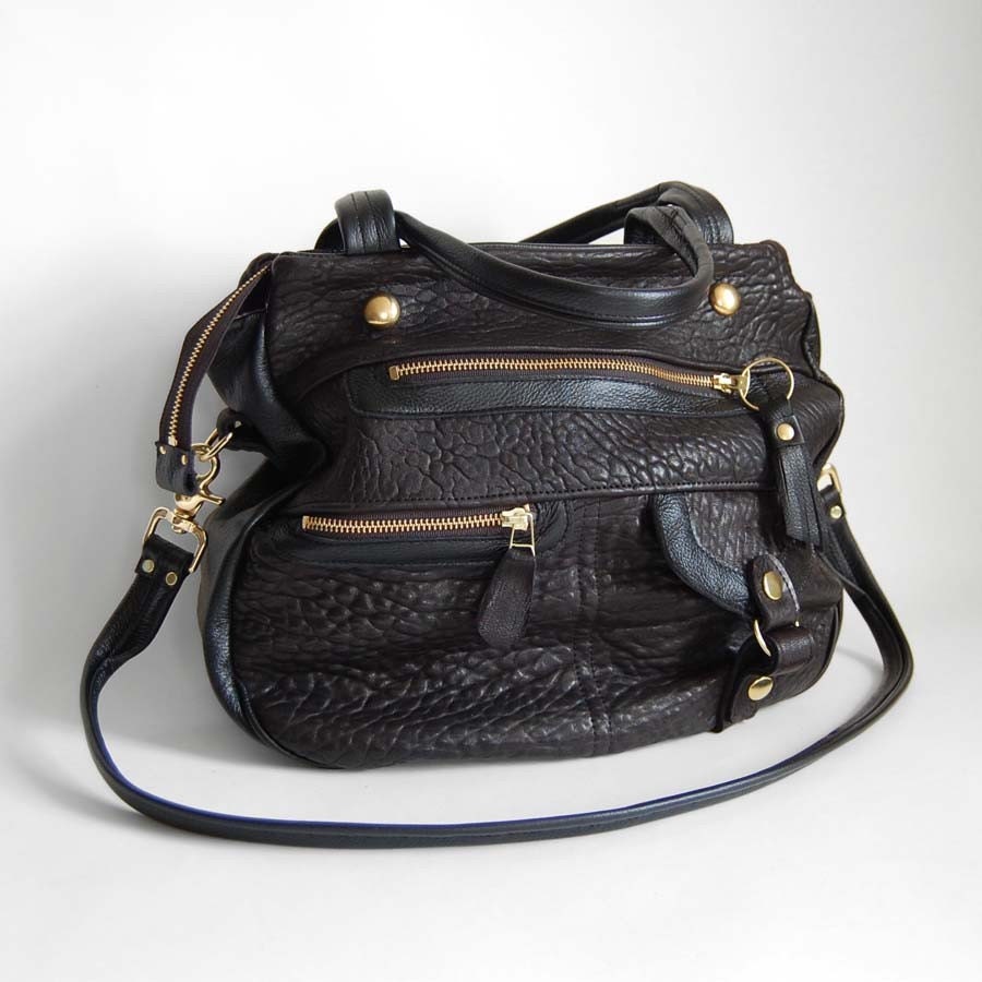 5 pocket Okinawa bag in black- clip on shoulder strap