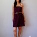 vintage SHEER dress / 1970s pinstriped AUBERGINEsun dress