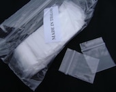 100 Recloseable Zip Lock Clear Plactic Poly Bags, top zip, 1 x 1inch 2mm