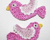 Pattern- Crochet Bird Appliques