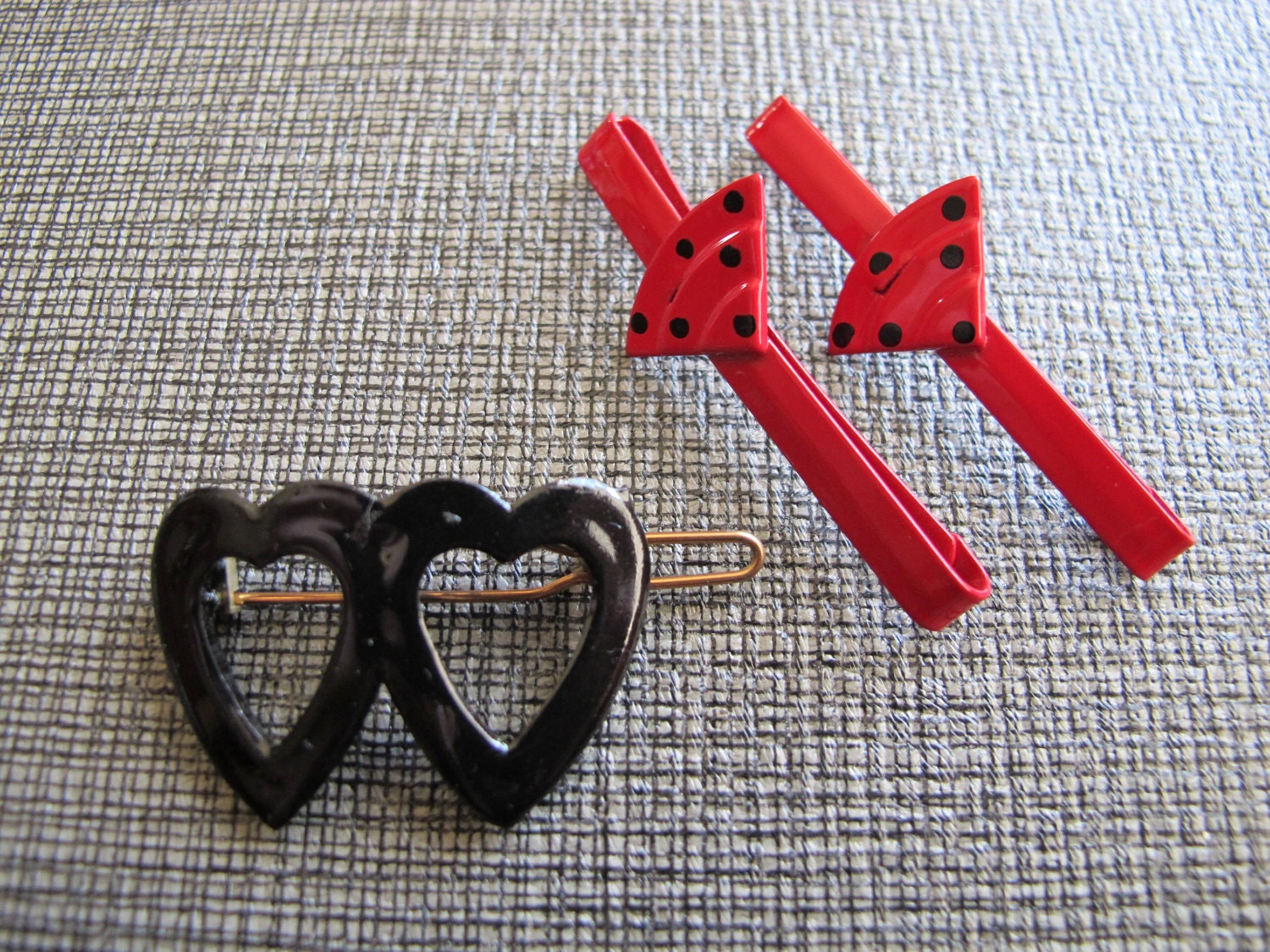 1960s Vintage French Barrettes Mod Party Set