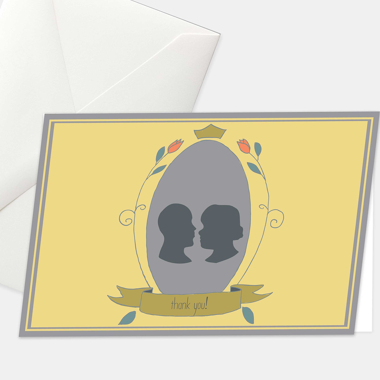 Cute Frame -rustic woodland fairy tale- Thank You Card