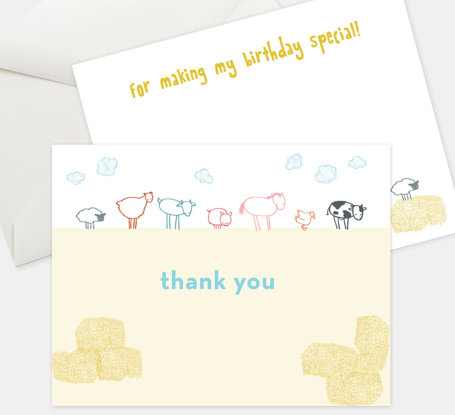 Farmhouse Friends Thank You Postcards