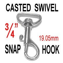 10 PIECES, 3/4 Inch, Casted Swivel Snap Lobster Claw Hook, Purse Strap Clip, 19.05mm, .75