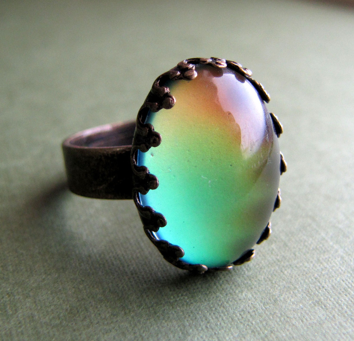 Petite Crown Steampunk Mood Ring