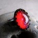 Red Opal Vintage Glass Ring