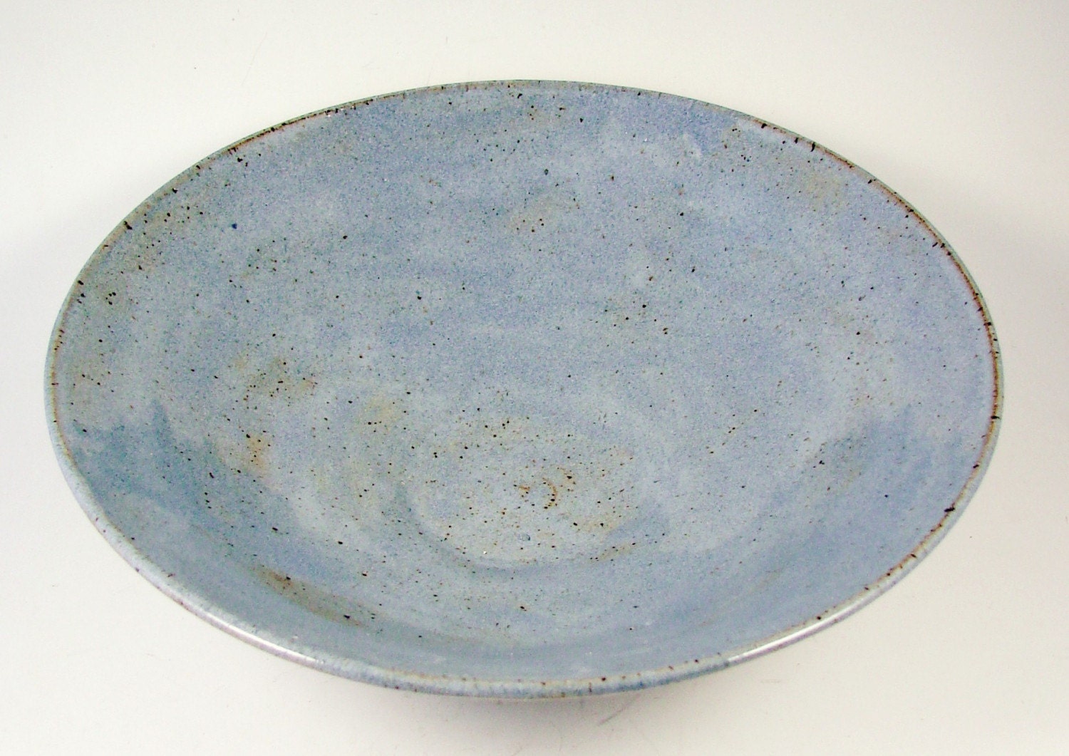 Blue Stoneware Bowl/ Handmade Pottery Wheel Thrown Clay
