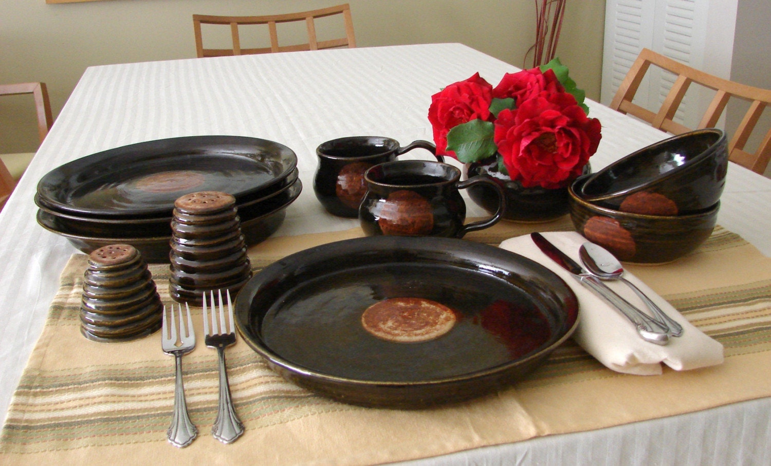 Ceramic Dinnerware Sets - Handmade Dishes Plates and Bowls - Custom Made for You - Stoneware Clay Wheel Thrown Pottery