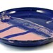 Ceramic Lunch Plate - Pink and Blue Dinnerware - Handmade Clay Dish - Wheel Thrown Stoneware Pottery - Ready to Ship