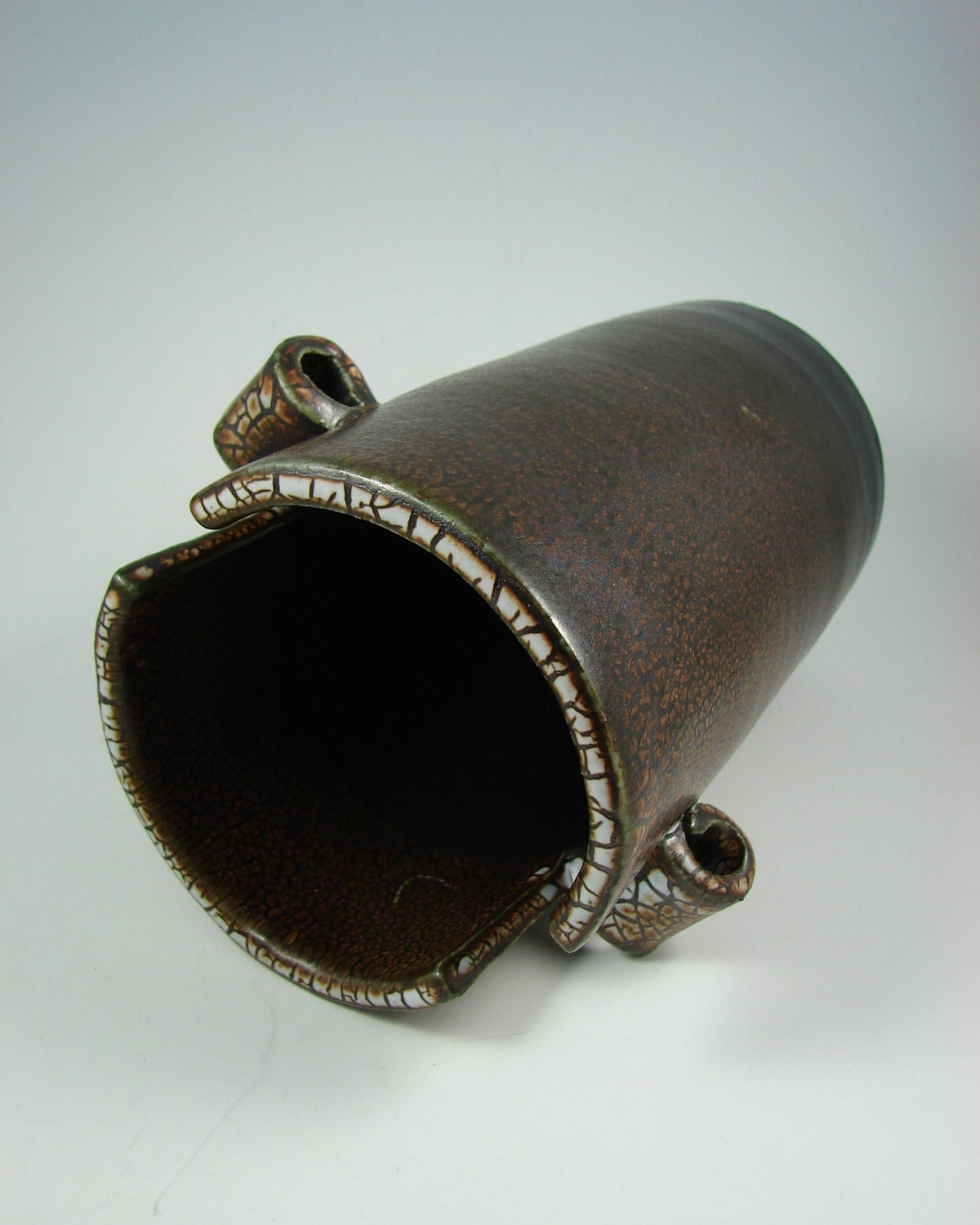 Modern Vase - Large Coffee Brown Stoneware Vase / Ready to Ship Today / Handmade Wheel Thrown Ceramic Clay Pottery