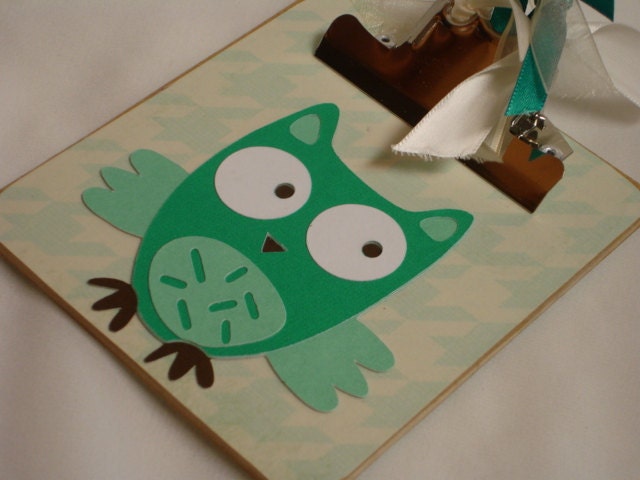 POST It NOTE magnetic CLIPBOARD Little Owl