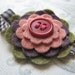 LILY - Wool Felt and Button Hair Clip