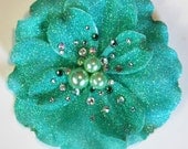 Amazing Sparkle Dogwood Hair Clip Accessory by Cutie Dynamite Pinup Retro Rockabilly Burlesque Girly Party
