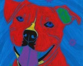 A Clown at Heart - Pop Art  Dog Print - by dogpopart on etsy