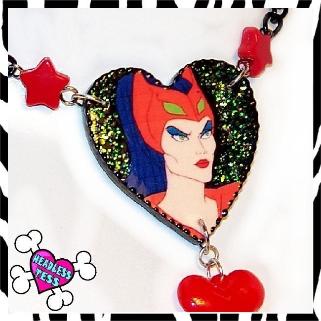 Catra Hologram Necklace Custom DIY 80s Glittery