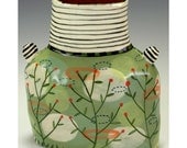 A Chubby Vase-Reversible.  Handmade by Nancy Gardner.