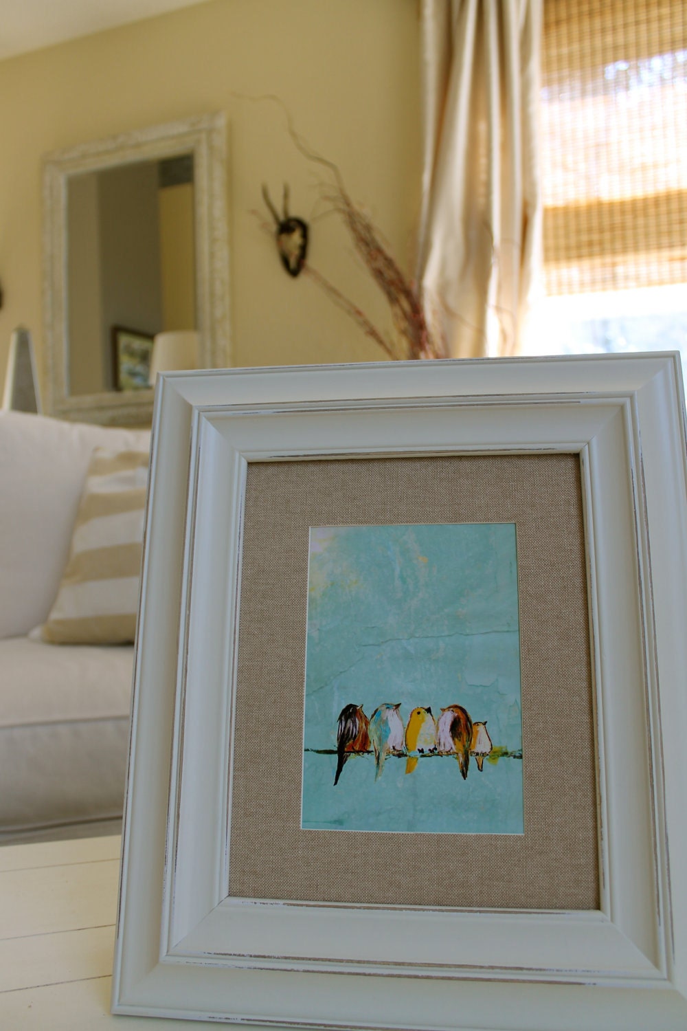 We Are the World (8x10 baby birds on wire print)