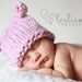 Soft Baby Bear Hat---NEWBORN size---by Knittinmama---READY TO SHIP
