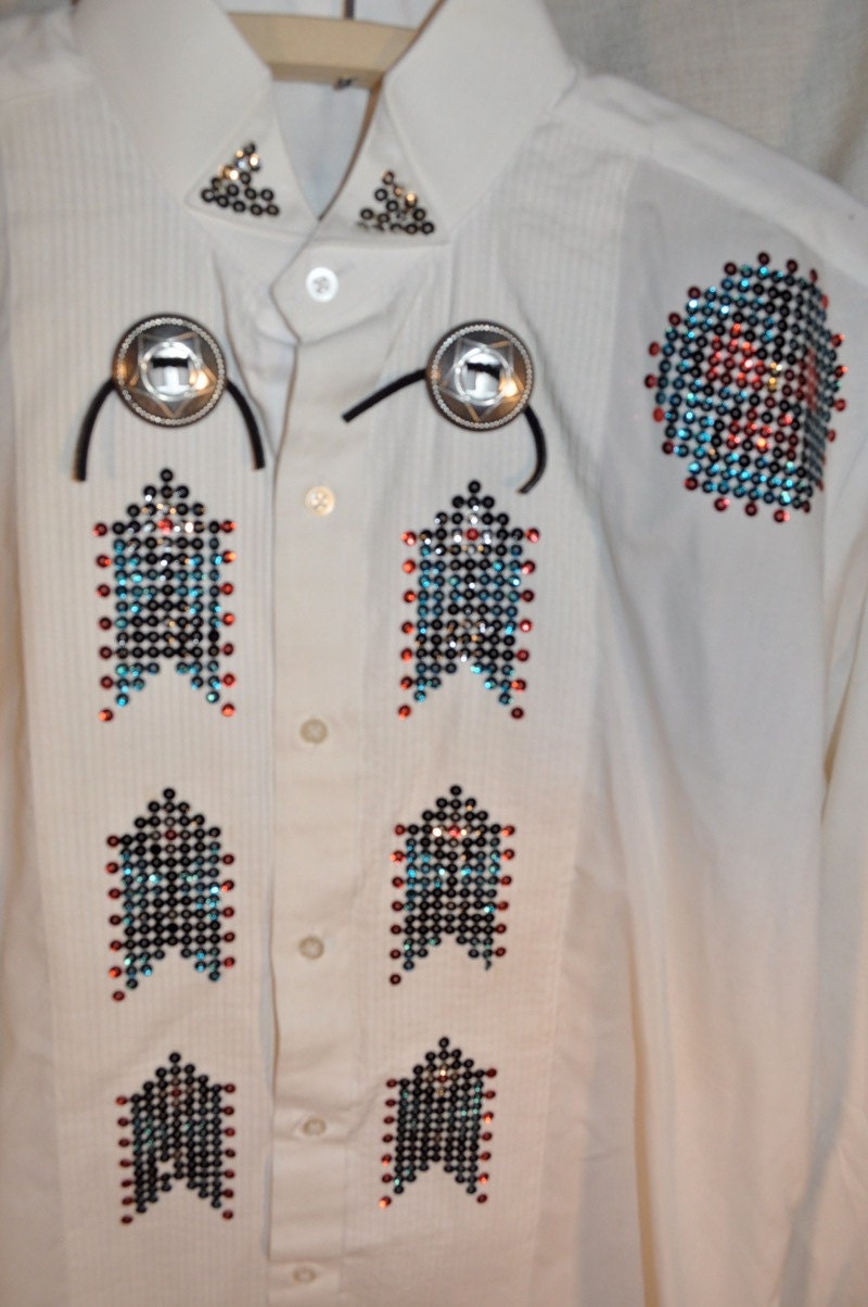 Sequin Poplin Cowgirl Shirt - Medium