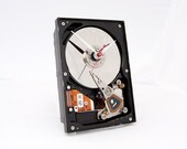 Clock made from a Computer hard drive