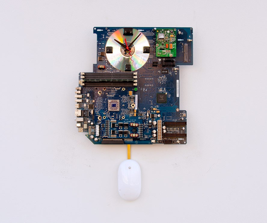 Recycled Apple G4 Motherboard Clock