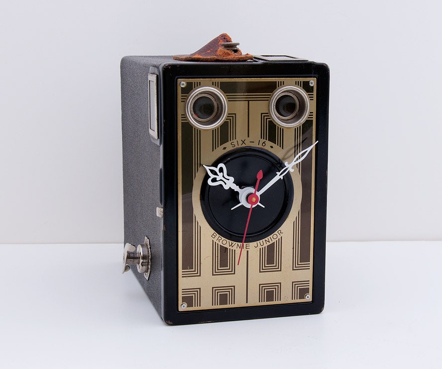 Recycled Kodak Brownie Camera Clock