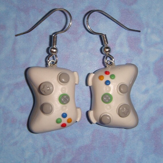 Xbox 360 Controller Earrings - pick any color (white, black, pink, etc.)