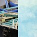50 Custom Promo Clothespin Magnets - Blue Sky Pattern
