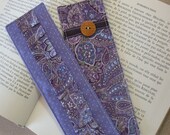 50% OFF - Pair of Purple Paisley and Polkadot Bookmarks
