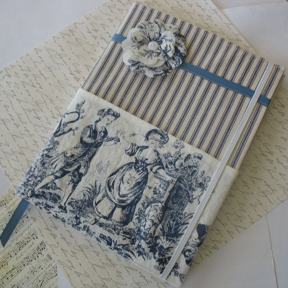 Blue Toile Composition Notebook Cover