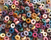 50 Greek Ceramic Beads - 6mm EARTHY ASSORTMENT Pebbles