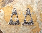 4 Antique Silver Senorita Filigree Connector - Chandelier -  Trinity Brass Co.