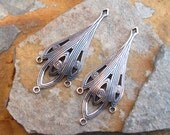 2 Antique Silver Abez Drop Connectors - Chandeliers  -  Trinity Brass Co.