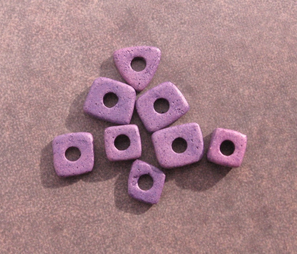 HOT PURPLE Greek Ceramic Beads Little Chips