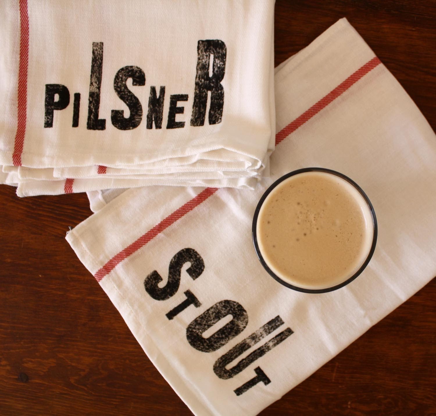 Beer Lovers Towel Set - Set of 4 - Tea Towels - Gifts for Him - Home Brewer