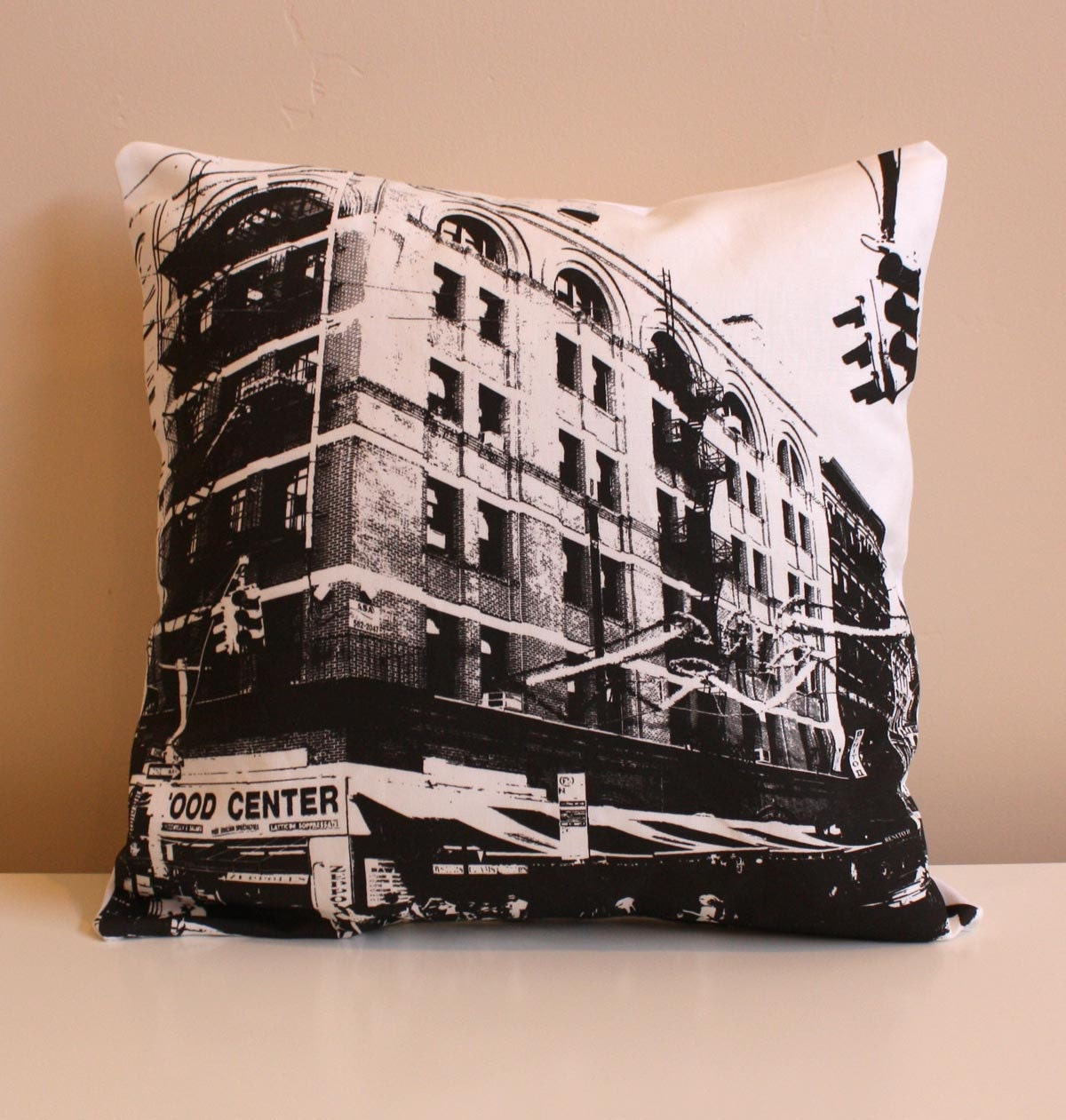 New York City Pillow - Urban Throw Style no6 - 16 x 16
