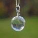Round Sterling Silver Double Sided Antiqued Glass Locket