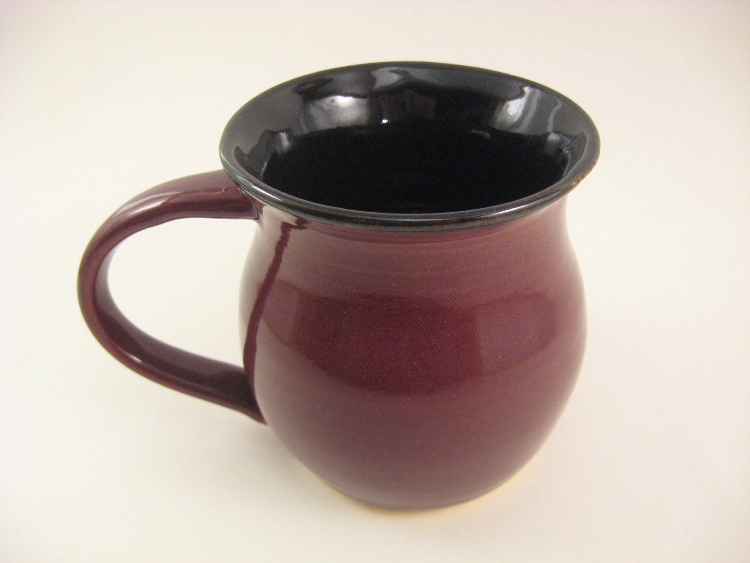 Ceramic Coffee Mug Red and Black, Discounted