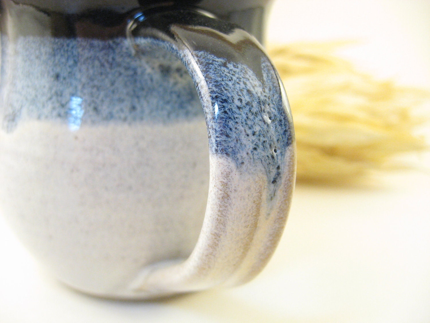 Ceramic Mug Large Black and White, Discounted