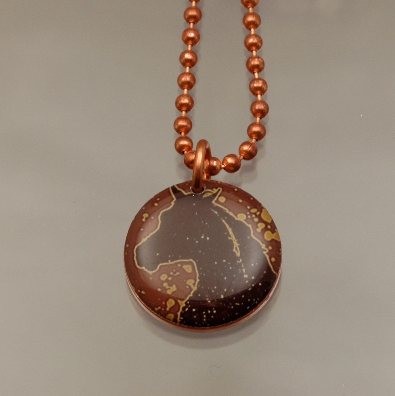 Handmade Copper Horse Charm Pendant Necklace Upcycled Repurposed Penny- Horse Head - Womens Jewelry
