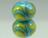 NV Spice Lampwork Earring Bead Set SRA TGH LEST Team 