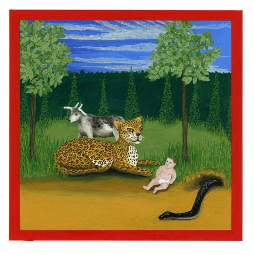 Peacable Kingdom Study - Leopard and Kid