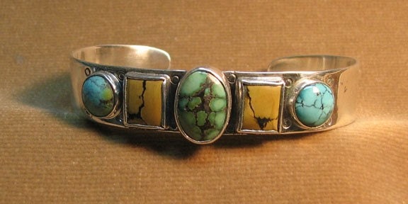 Rainbow Turquoise Cuff