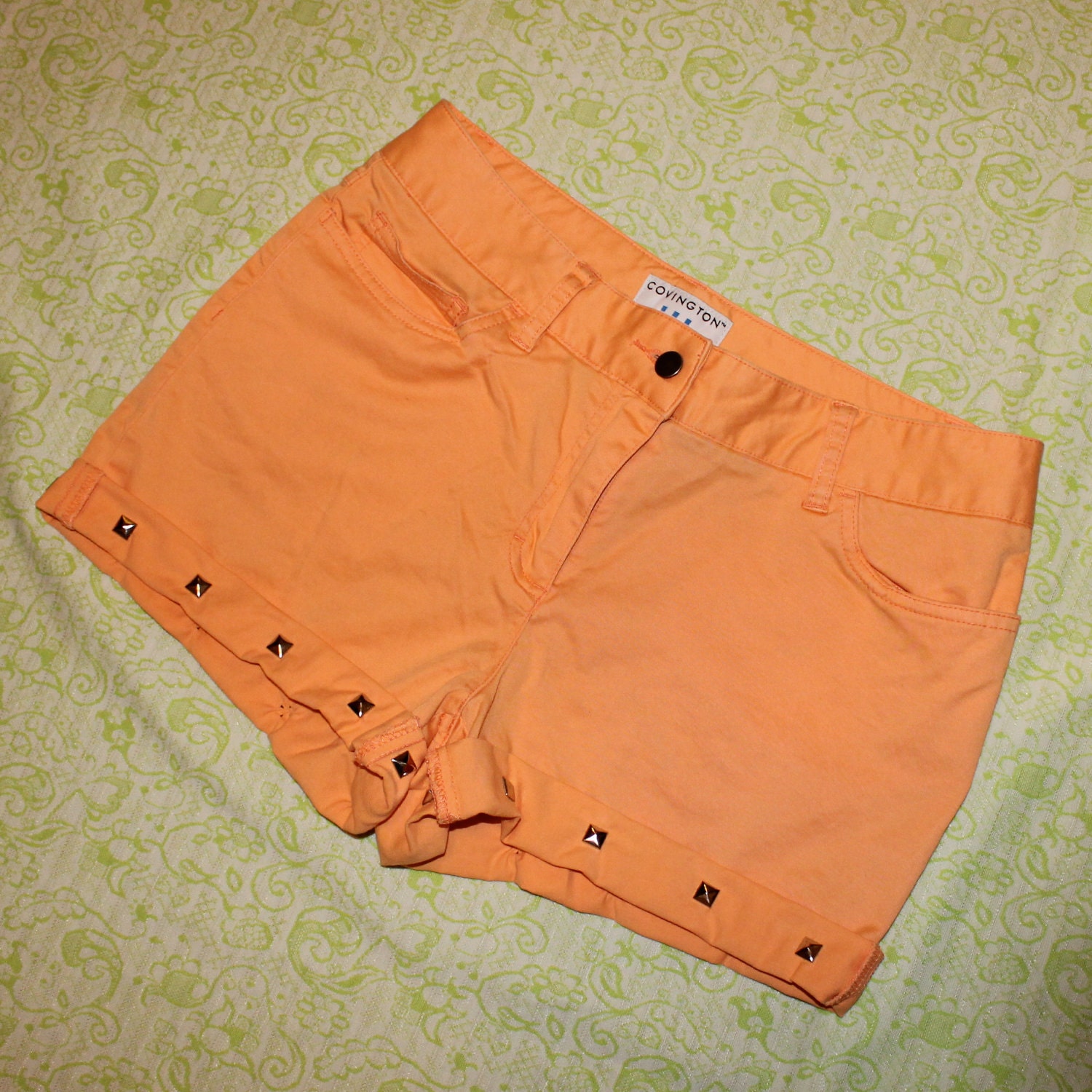 50% OFF SALE coral studded high waist shorts