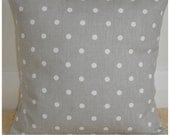 20x20 Grey White Polka Dots Pillow Cover 20" Cushion Case Sham Slip Pillowcase Modern Designer 20"x20" New