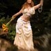 Noir Halter Bra Belly Dance Elegant Vintage White, Pearls draping down, drippy Arm Cuff, Beauty Goddess Fantasy Top, Festivals, Vaudeville