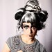 Party Wig Sci Fi Gothic Warrior black white New Years Eve hairstyle Braid buns bob hair Witchy Witch Cosplay